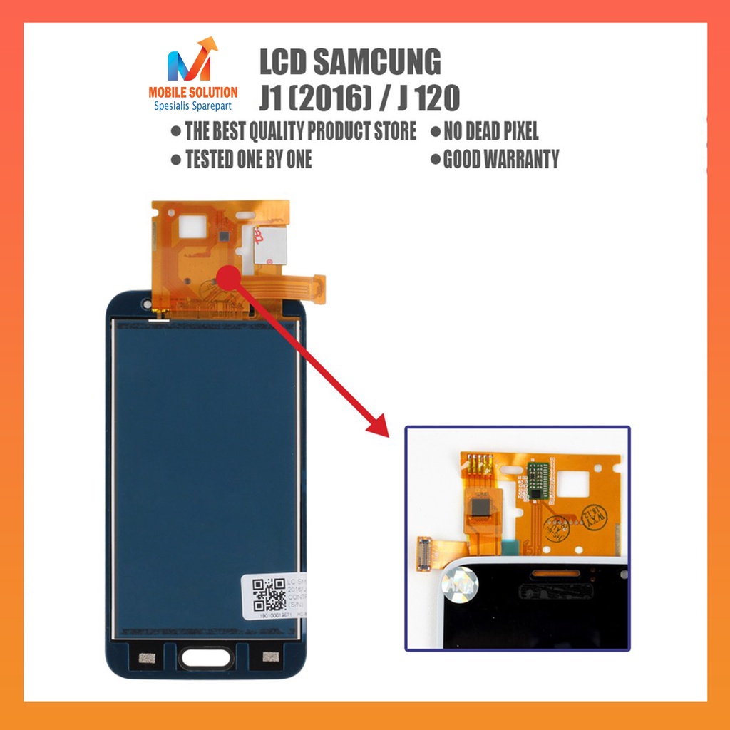 Grosir LCD Samsung J1 2016  J120 100% Fullset Touchscreen - Gransi 1 Bulan Packing Dus + full Buble