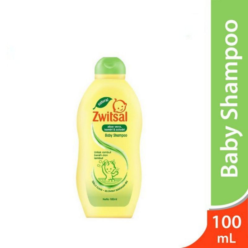 Zwitsal Shampoo Bayi 100ml - Natural Aloevera Kemiri Seledri