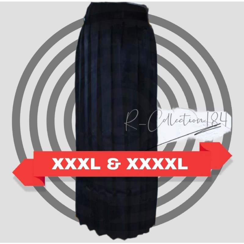 SUPER JUMBO XXXL/4L dan XXXXL/5L ROK REMPEL Sekolah Kerja Hitam Putih Abu SMA Coklat Pramuka Biru SMP Merah SD Hijau MI MDA