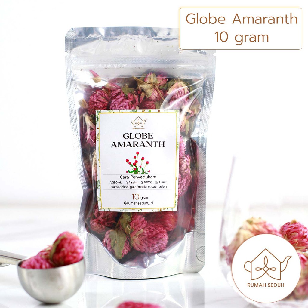 

10gr Globe Amaranth Tea / Gomphrena Globosa Tea / Teh Bunga Ungu Globe Amarant