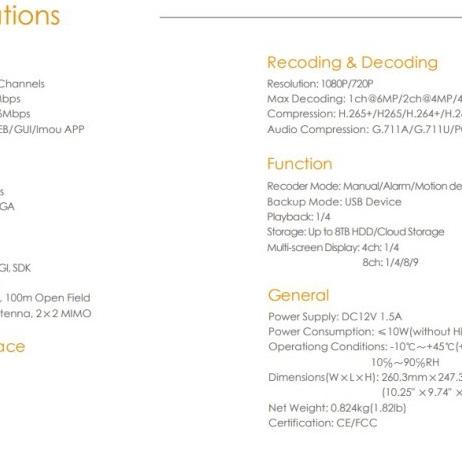 NVR Ezviz Wireless 8 Channel by Hikvision NVR X5C-8CH