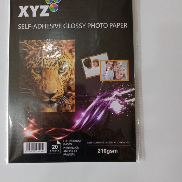 

Stiker Foto Glossy a4 XYZ isi 20 lembar