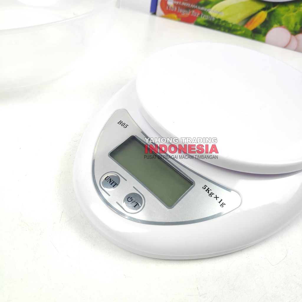 Timbangan Digital Mangkok Timbangan Dapur Digital Timbangan Kue Digital Mangkok B-05 5kg 1g