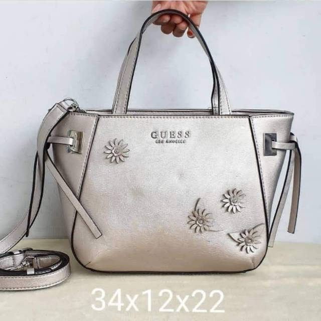 Tas guess hand bag silver