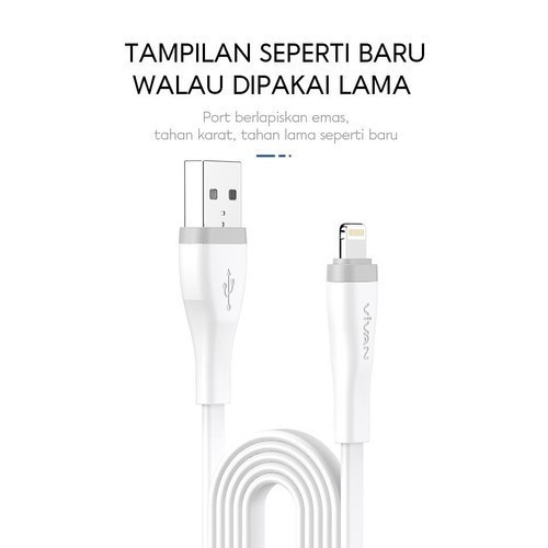 NA - Kabel Lightning 30cm Vivan 2A Fast Charging kabel Iphone SL30S