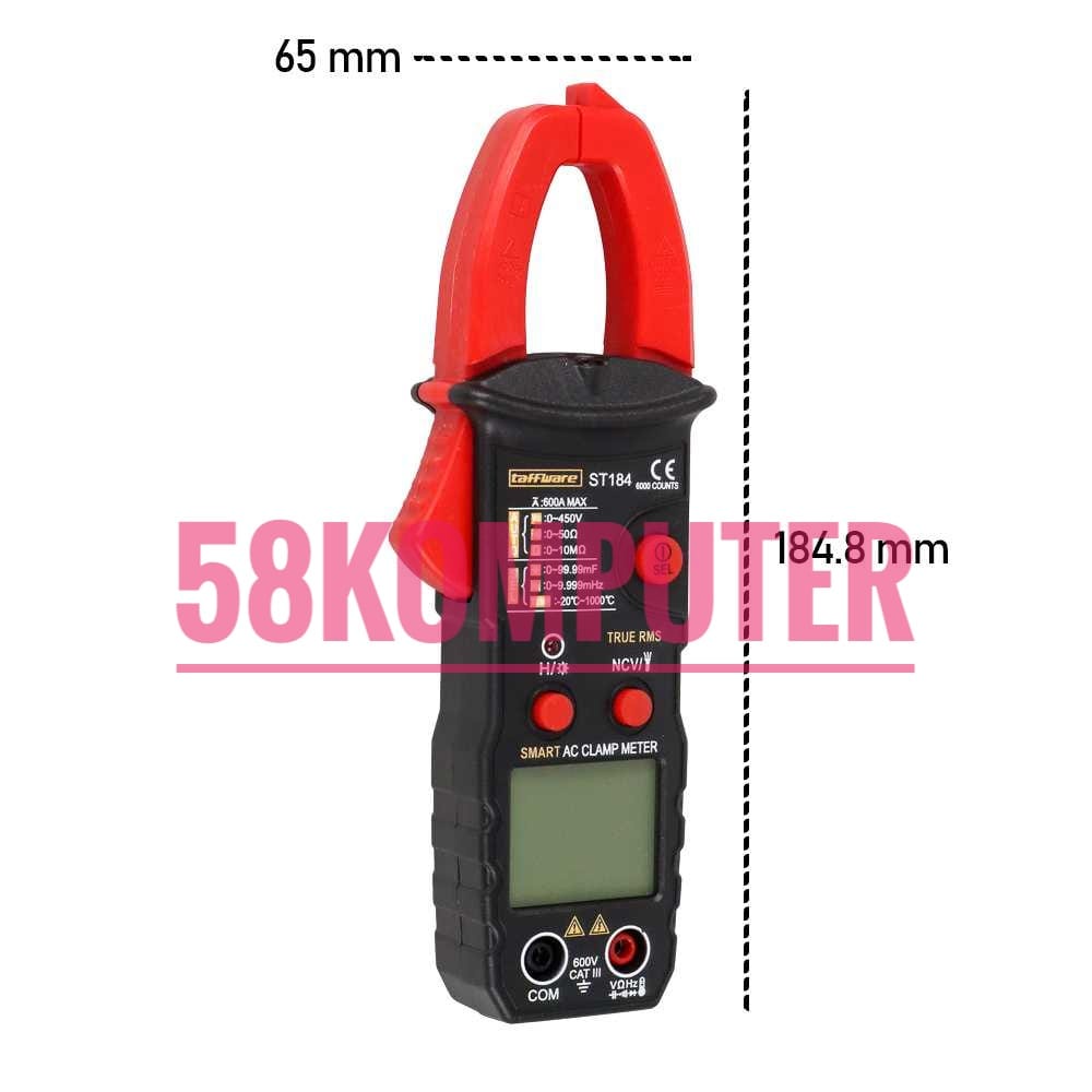 ANENG ST184 Digital Clamp Multimeter Tang Ampere Voltage Tester Clamp Tang Ampere Digital Lengkap Ac Dc Tang Ampere Meter Digital ANENG Multimeter Voltage Tester Clamp Multitester Ncv Induced