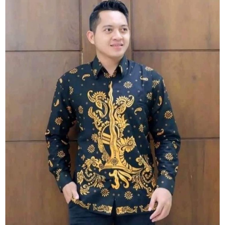kemeja batik pria motif keris kemeja batik lengan panjang