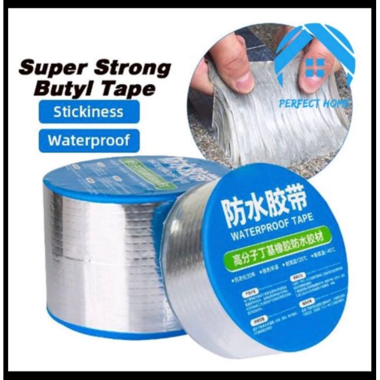 Waterproof tape /Lakban anti bocor aluminium foil /Lem Anti bocor