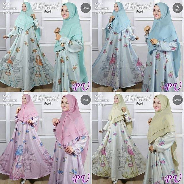 Mirani syari jumbo busui gamis syari set khimar maxmara