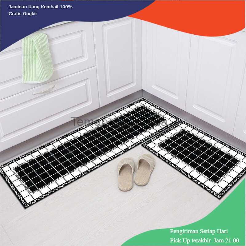 TD-AI02 SkDays Keset Dapur Anti-slip Living Room Kitchen Balcony Rug 2PCS D350