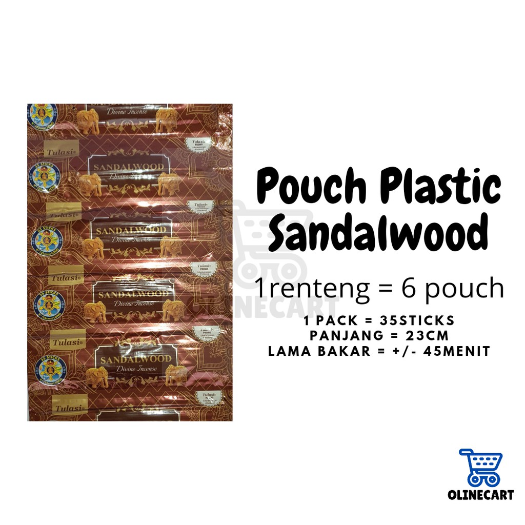 Hio Dupa Pouch Plastik Renteng Sandalwood by Tulasi