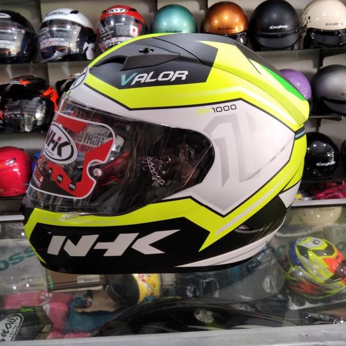 Helm Nhk Gp 1000 Motif Valor Yellow Doff/Full Face Asyaqilamall