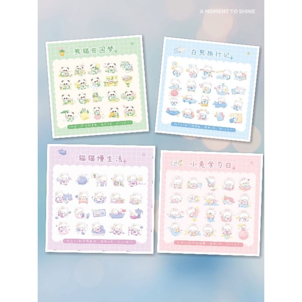 

(COD) Sticker Aesthethic Deco2 Desain Lucu Dekorasi buat Buku dan Laptop.
