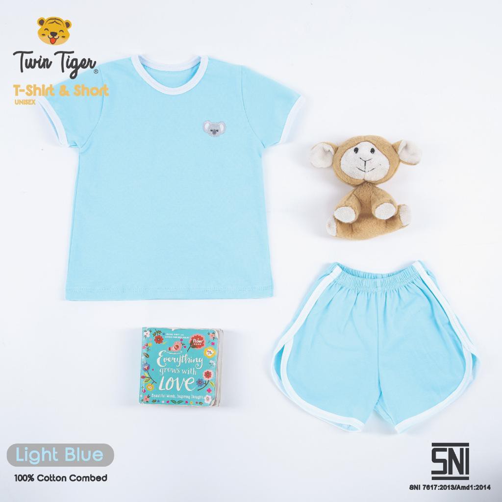 Twin Tiger Baby - Setelan Kaos Anak Baju retro tshirt and Short 0 - 5 tahun