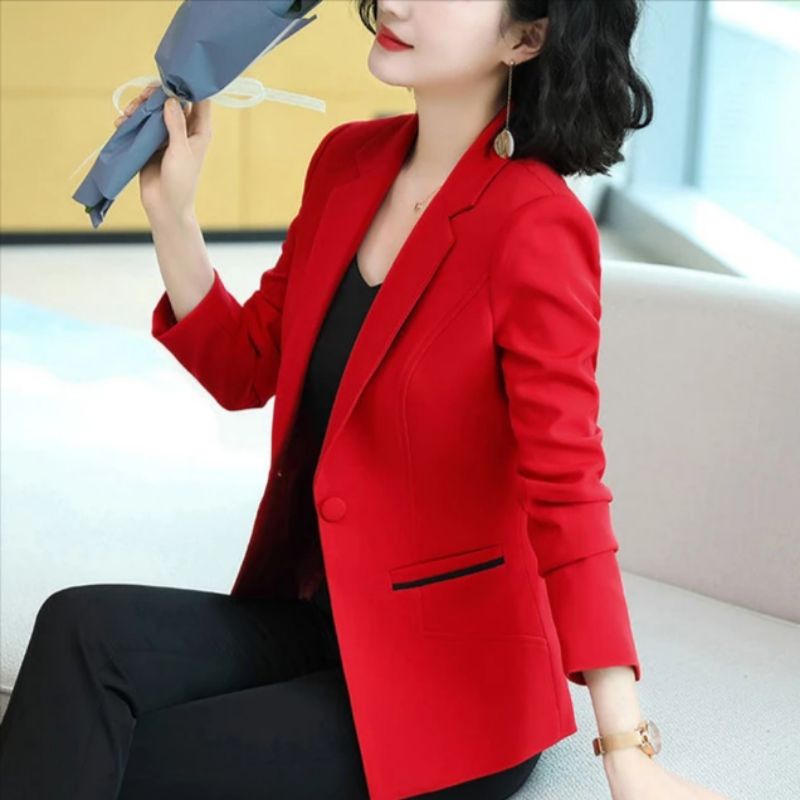 Jas Blazer wanita Semi Formal-Motif Saku Instinct Casual