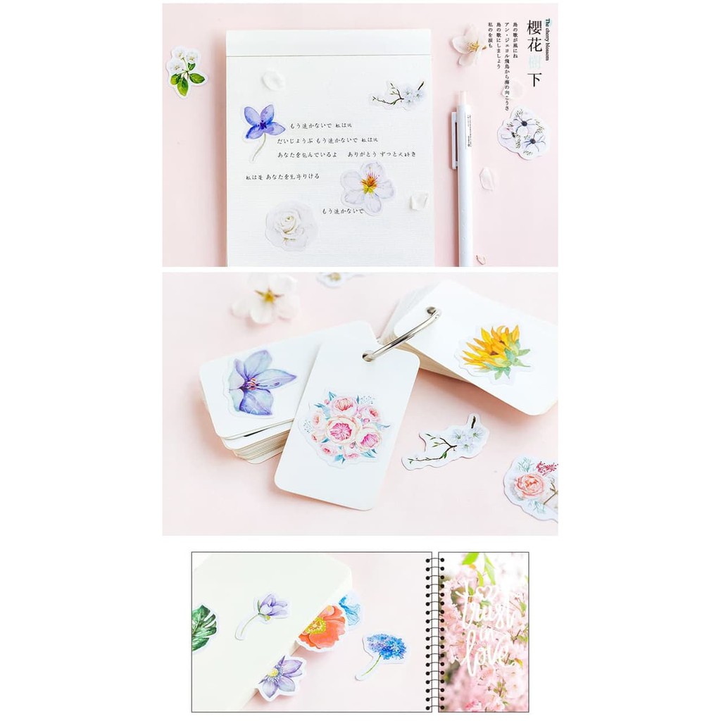 MOHAMM KAWAII Japanese Decoration Journal - Diary Flower (45pcs)