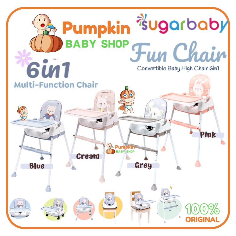 SugarBaby Fun Chair Convertible Baby High Chair 6in1