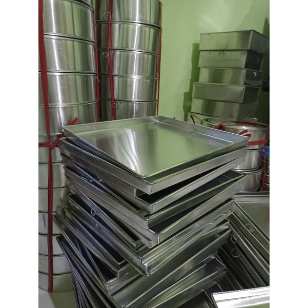 HARGA PROMO... Cetakan loyang kue kering 30x30x2 28x28x2 26x26x2 harga murah terjangkau aluminium asli