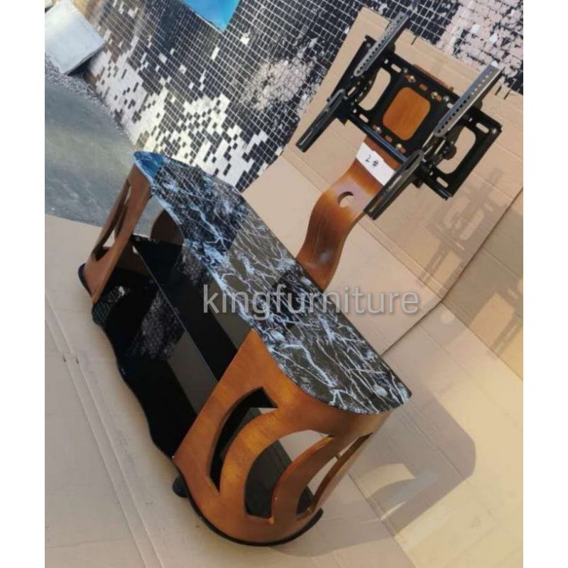 Rak TV pakai bracket / meja TV pakai gantungan