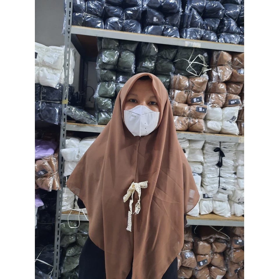 LSC#Hijab Instan Pita/Kerudung/Hijab Ceruty