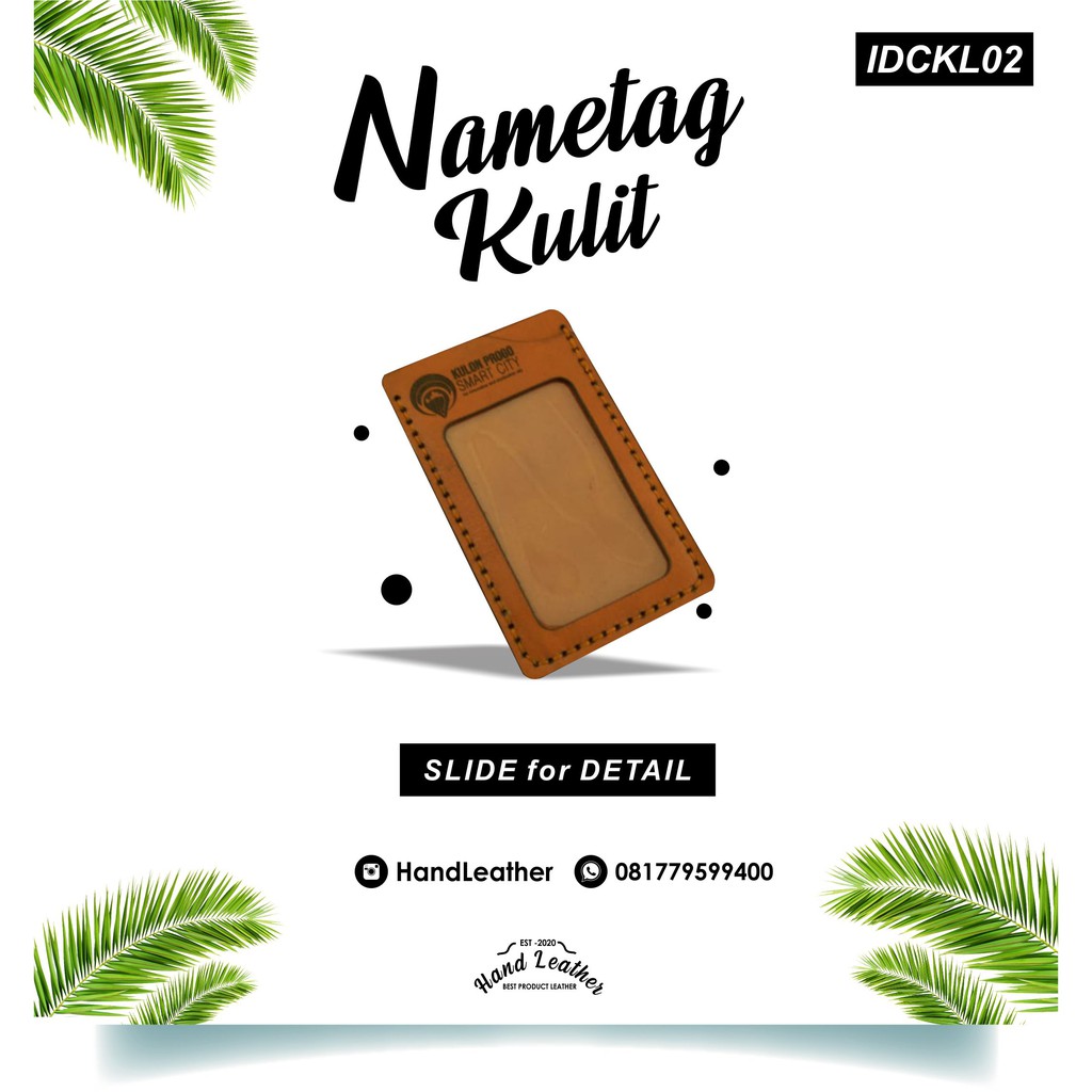 

NAME TAG HOLDER KULIT | IDCARD HOLDER KULIT | GANTUNGAN ID