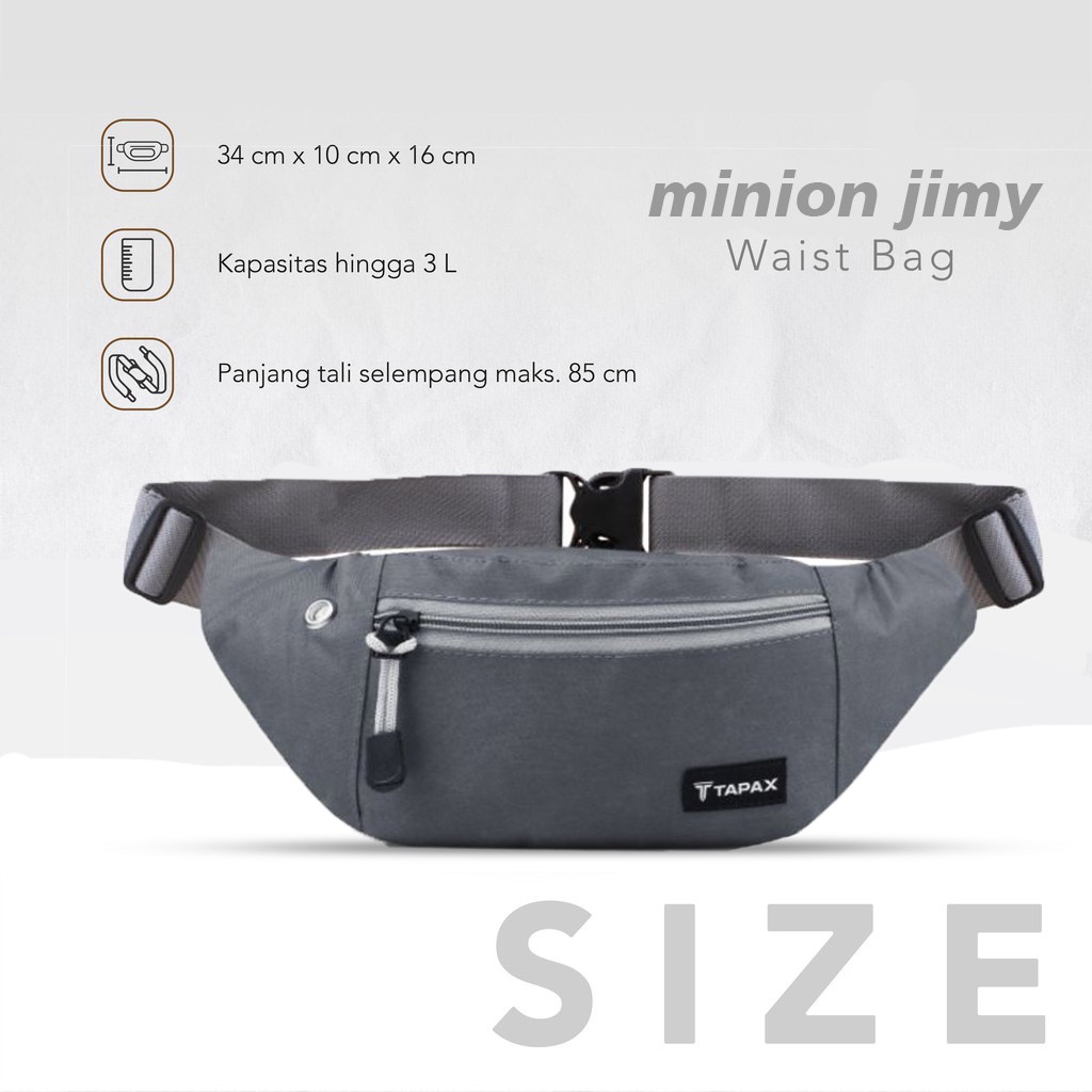 Tas Waistbag Selempang Pria Casual Minion Jimmy Zetshop