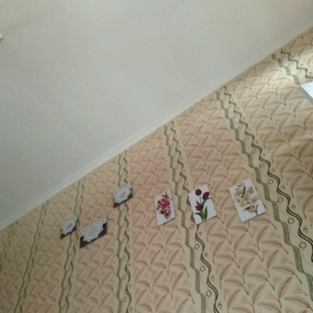 Hiasan Dinding Dekorasi Rumah Poster Kayu Bunga Abstrak Tanaman Vintage