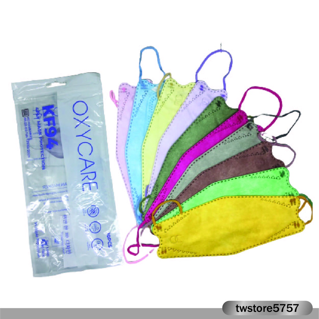 MASKER OXYCARE KF94 WARNA WARNI EMBOSS ORIGINAL