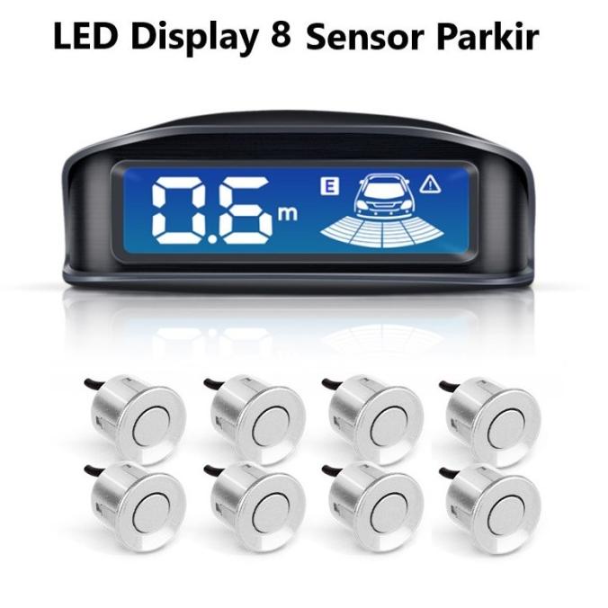 Sensor Parkir Depan Belakang 8 Titik LED Display | Sensor Mobil Mundur