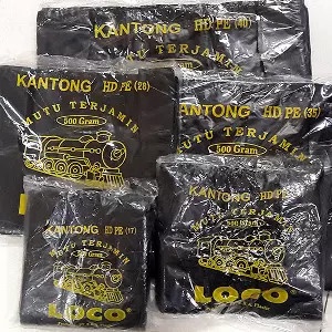 JM Kantong Plastik Kresek Loco Tebal Hitam 500 gram ukuran 17 - 40 MURAH