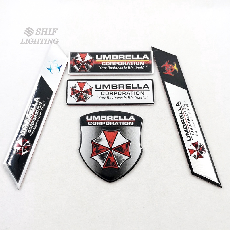 1pc Stiker Emblem Logo Umbrella Corporation Resident Evil Untuk Dekorasi Mobilmotor