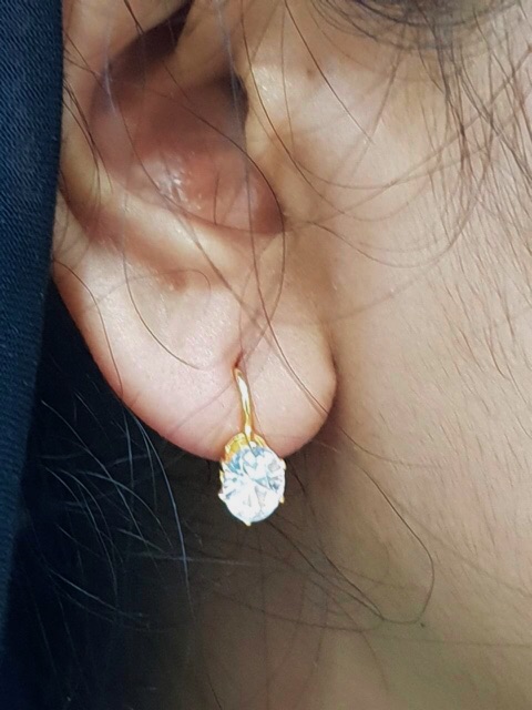 Anting permata markies anting wanita lapis emas yaxiya