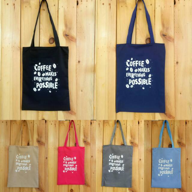 [BISA COD] NEW COFFEE [CASUAL] TOTEBAG DRILL COFFEE