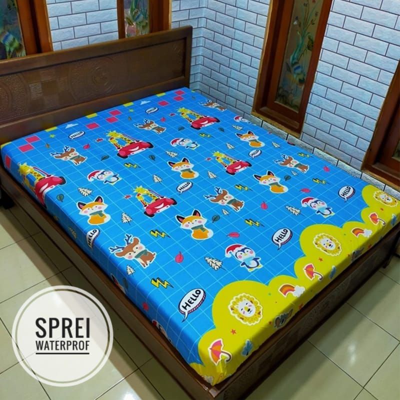 SPREI WATERPROOF ANTI OMPOL-HELLO ANIMAL