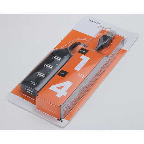 IDN TECH - Portable USB Hub 2.0 4 Port - HB300004