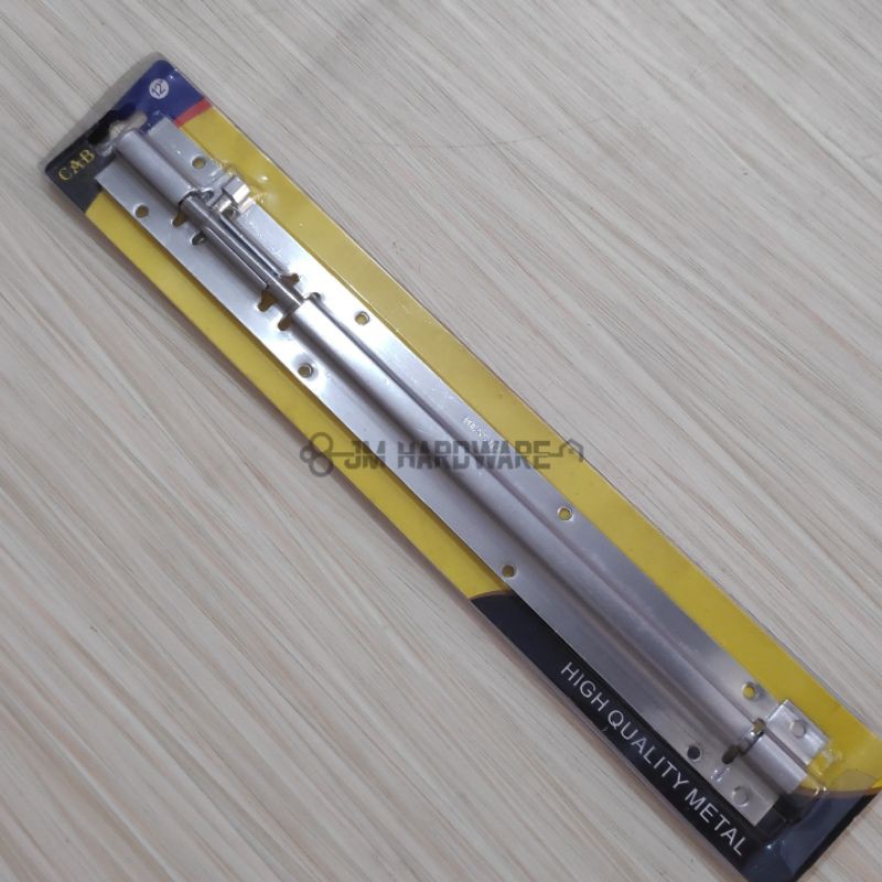Grendel stainless slot pintu 12"