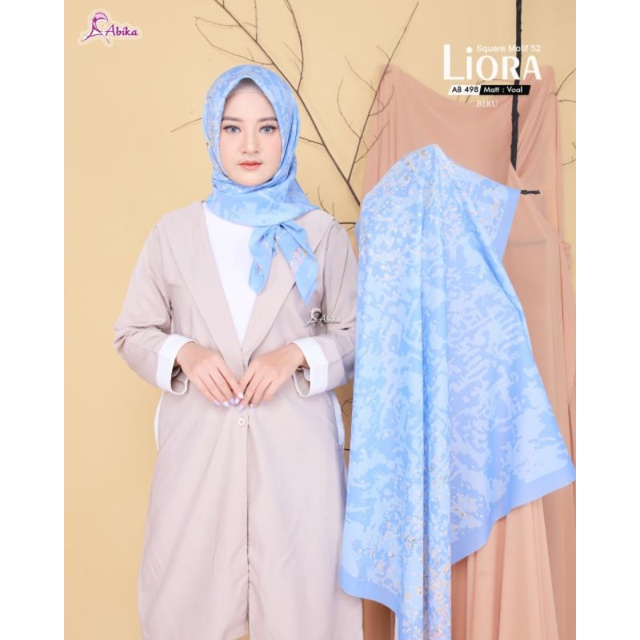 SEGIEMPAT LIORA MOTIF ABIKA LAVENDER + BIRU