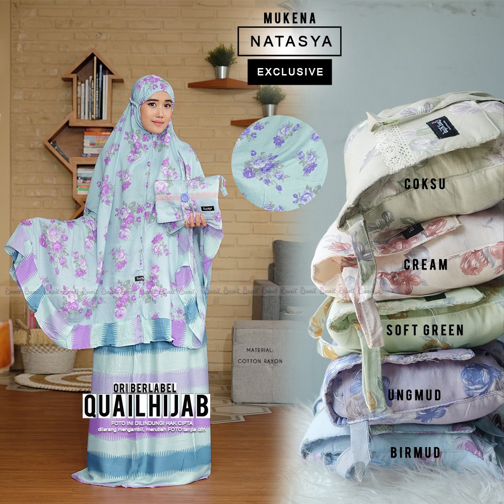 MUKENA NATASYA QUAIL | HIJAB INSTAN - ORIGINAL QUAIL HIJAB