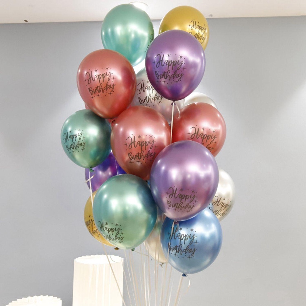 Suyo 10pcs / Set Balon Foil Metalik 12 &quot;Untuk Dekorasi Ulang Tahun