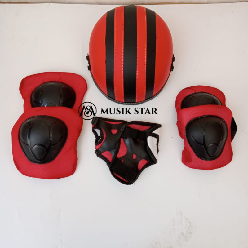 helm sepatu roda set helm deker pelindung sepeda sepatu roda skuter