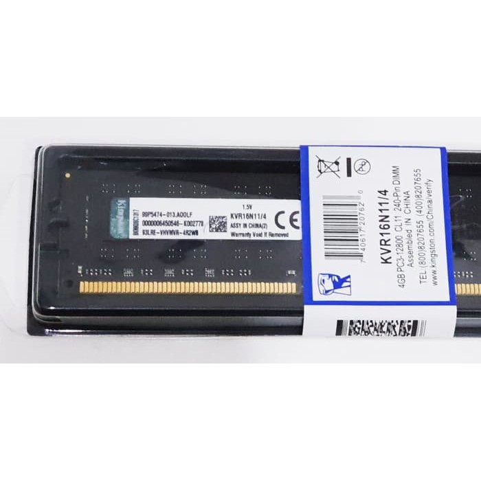 Memory RAM DDR3 4GB PC12800 Kingston Lifetime Warranty 4 Gb Untuk PC