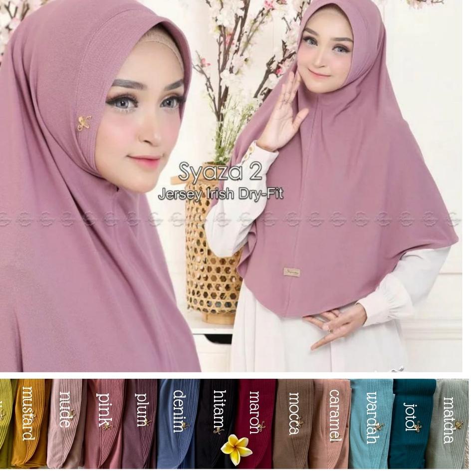 GEM.02Jl22c | HIJAB INSTANT KIMIKEY SYAR'I  SYAZA JERSEY PREMIUM