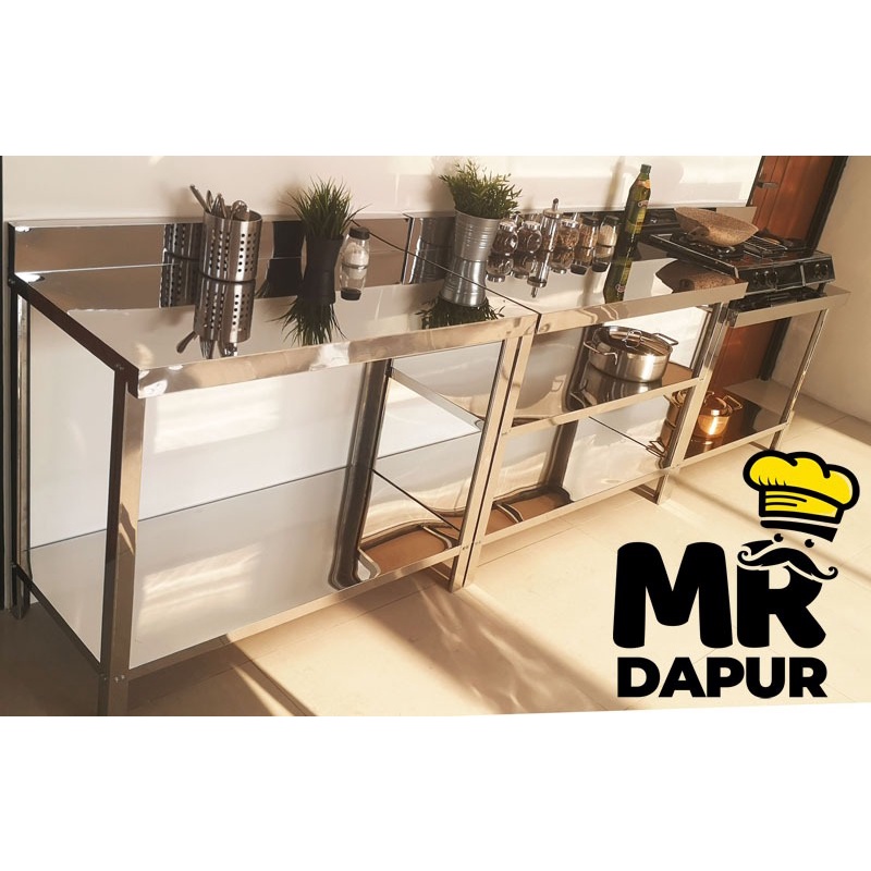 WORK TABLE MEJA STAINLESS SERBAGUNA 2 SAP MRDAPUR WT 2 ORIGINAL