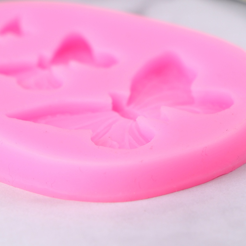 Cetakan Adonan Kue Fondant Bentuk Kupu-Kupu 3d Bahan Silikon
