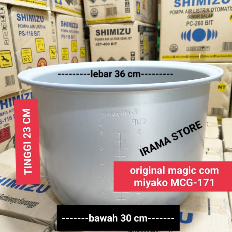 Panci Teflon Magic Com Miyako Original MCG-171 Ukuran jumbo 6 Liter MCG 171 Nanoal Anti Lengket