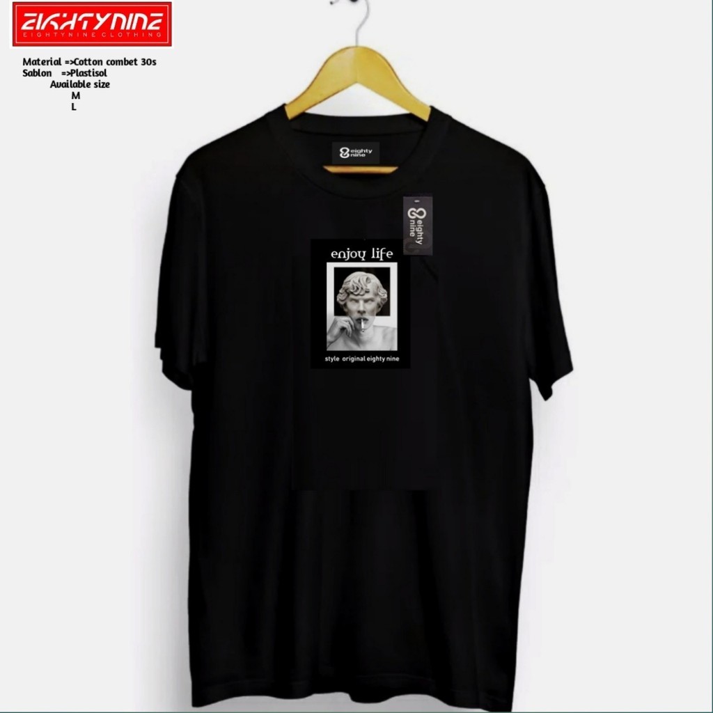 T-Shirt EIGHTYNINE – Black Edition Trendy Casual Unisex Good Brand Quality Stylish