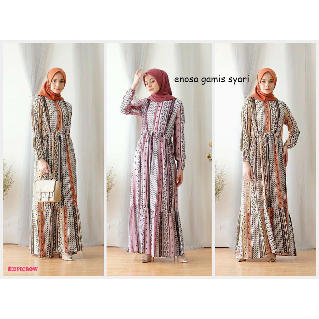 GAMIS ELBINA SYARI - GAMIS MOTIF BUNGA - GAMIS BUSUI KARINA