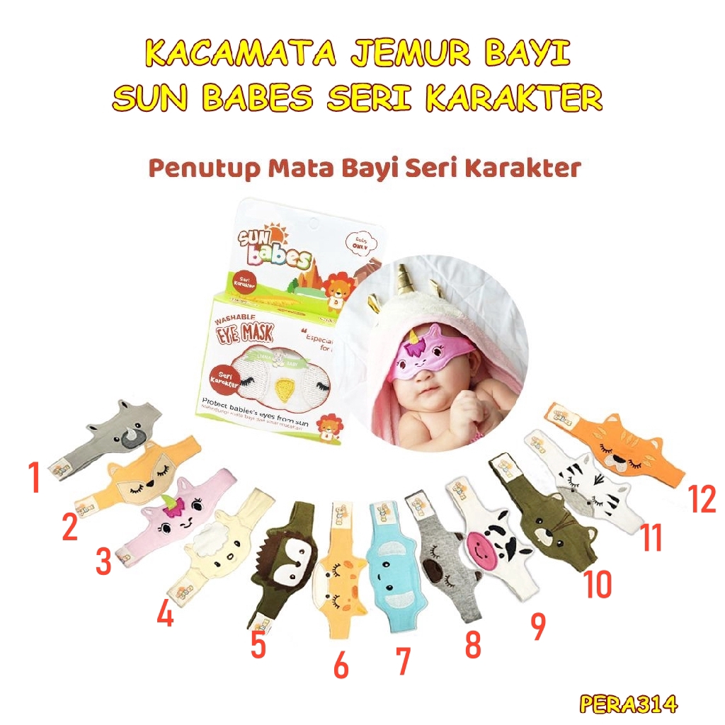 PERA314 KACAMATA JEMUR BAYI SUN BABES SERI KARAKTER