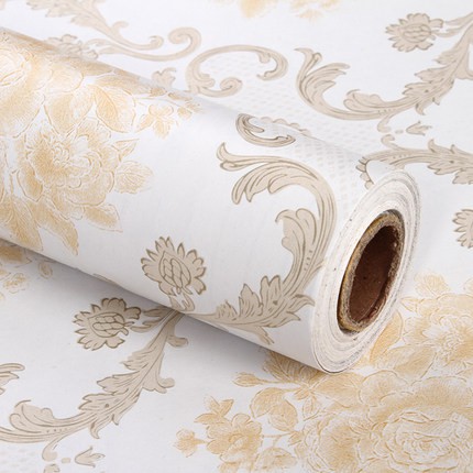 WALLPAPER STICKER uk: 45 cm x 9 meter - BATIK GOLD YELLOW MINIMALIS