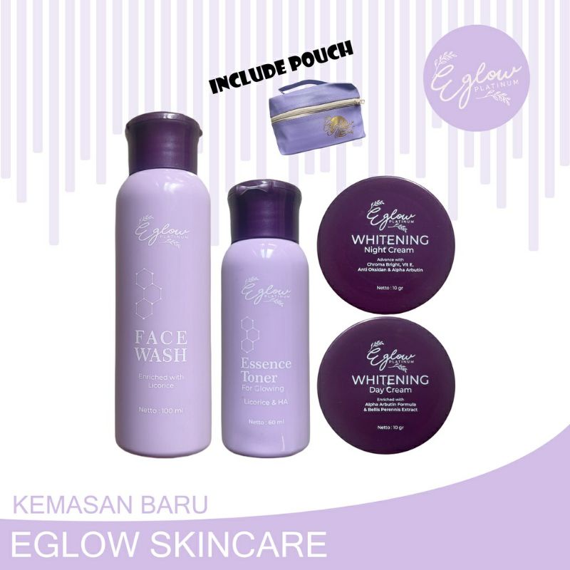 Eglow platinum ORIGINAL BPOM (whitening/ultimate/acne) kemasan baru